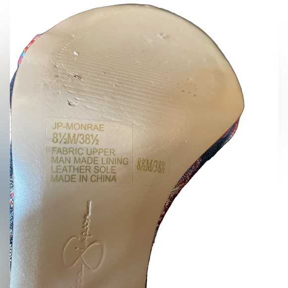 Jessica Simpson Blue Tapestry Heels Size 8.5M - Picture 5 of 9